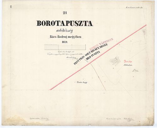 Borota bács-bodrogvármegyei nagyközség kataszteri térképe 18... [S 78 - 003. téka - Borota - 1-27.]