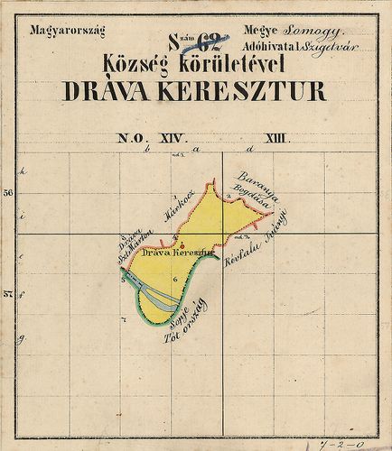 Dráva Keresztur falu Magyarországban, Somogy megye Szigetvár... [S 78 - 158. téka - Drávakeresztúr -...
