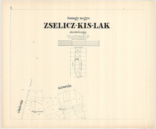 Somogy megye Zselic-Kis-Lak kisközség. Felméretett 1865, hel... [S 78 - 189. téka - Zselickislak - 5...