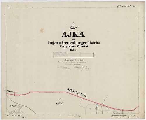 Dorf Ajka in Ungarn, Oedenburger Distrikt, Veszprémer Comita... [S 78 - 278. téka - Ajka - 1-18.]