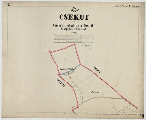 Dorf Csékut in Ungarn, Oedenburger Distrikt, Veszprimer Comi... [S 78 - 282. téka - Csékút - 1-14.]