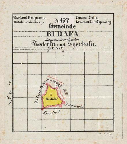 Dorf Budafa sammt den Puszten Bederfa und Gyerkafa in Ungarn... [S 78 - 305. téka - Budafa - 1-5.]