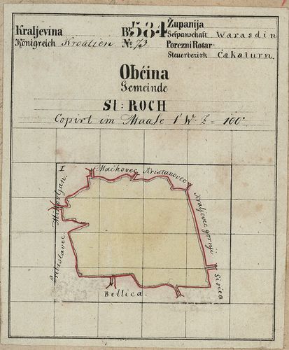 Gemeinde St. Roch in Croatien Agramer-District [S 78 - 322. téka - Szentrókus - 1-2.]