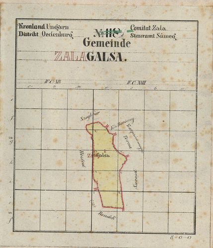 Dorf Galsa in Ungarn, Oedenburger Distrikt, Zalaer Comitat; ... [S 78 - 325. téka - Zalagalsa - 1-9....