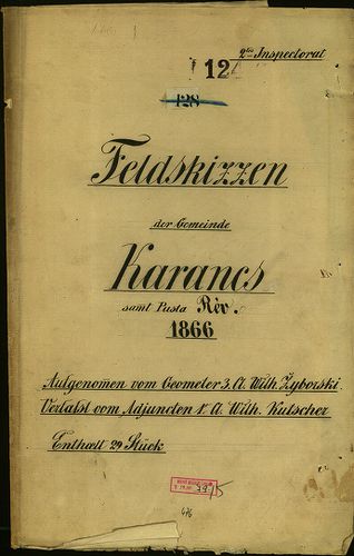 Feldskizzen der Gemeinde Karancs samt Pusta Rév [S 79 - No. 79/5.]