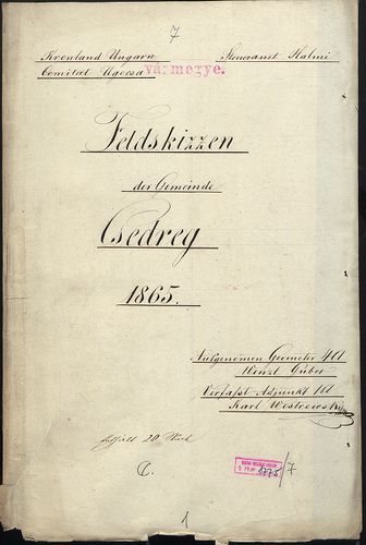 Feldskizzen der Gemeinde Csedreg [S 79 - No. 1775/7.]