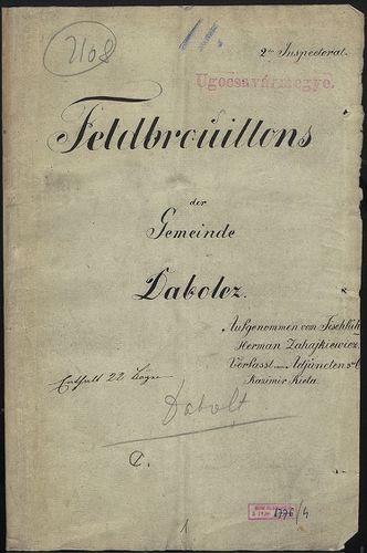 Feldbrouillons der Gemeinde Dabolcz [S 79 - No. 1776/4.]