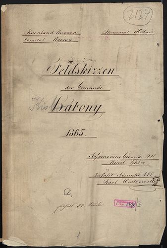 Feldskizzen der Gemeinde Bábony [S 79 - No. 1778/3.]