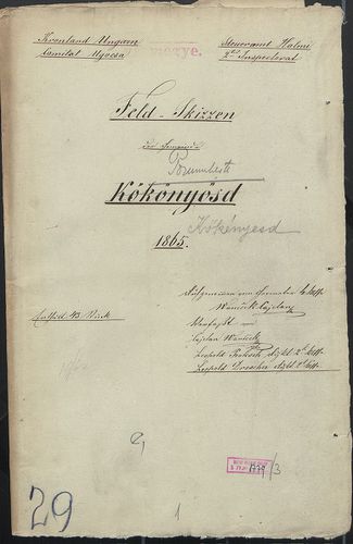 Feld-Skizzen der Gemeinde Kökönyösd [S 79 - No. 1779/3.]