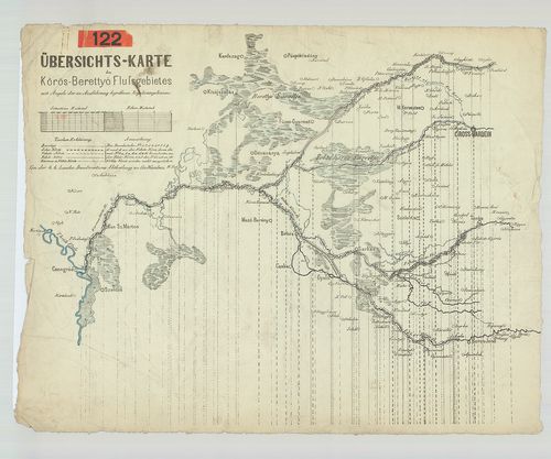 Übersichts-Karte des Körös-Berettyó Flussgebietes ...; Übers... [S 80 - Nyomtatott térképek. - No. 4...
