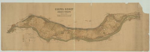 Csepel sziget átnézeti térképe [S 80 - Nyomtatott térképek. - No. 35/1-3.]