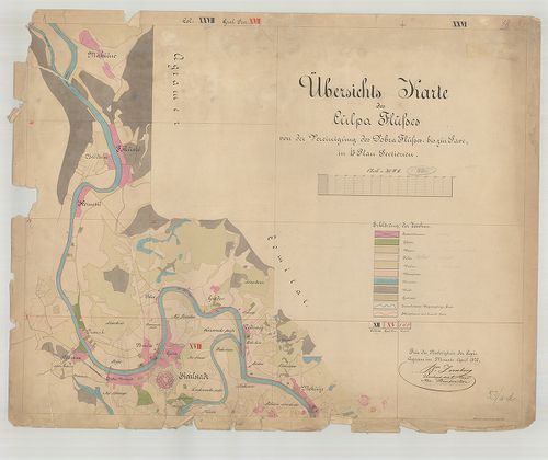 Übersichts Karte des Culpa Flusses von der Vereinigung des D... [S 80 - Vegyes. - No. 33/1-13.]