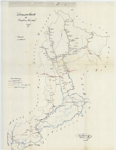 Strassen Karte des Zempliner Comitats [S 101 - No. 582.]