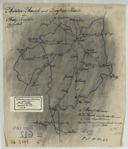 Militaer Marsch und Strassen-Karte des Abaúj-Tornaer Comitat... [S 101 - No. 612.]