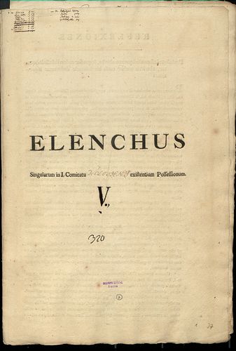 Elenchus singularum in i. Comitatu Kolosiensi existentium po... [S 103 - No. 6/37-43.]