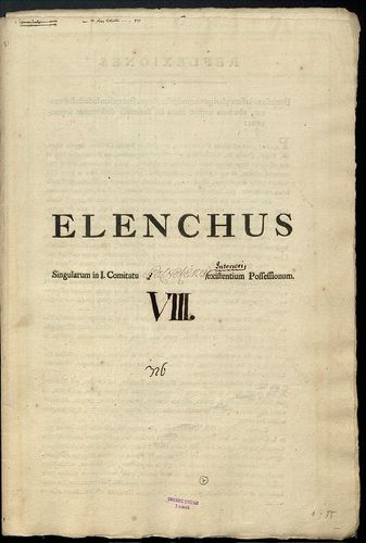 Elenchus singularum in i. Comitatu Szolnokiensi Interiori ex... [S 103 - No. 6/55-61.]