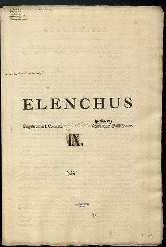 Elenchus singularum in i. Comitatu Szolnokiensi Mediocri exi... [S 103 - No. 6/62-67.]