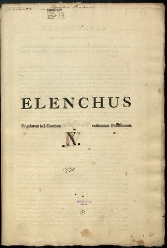 Elenchus singularum in i. Comitatu Thordensi existentium pos... [S 103 - No. 6/68-74.]