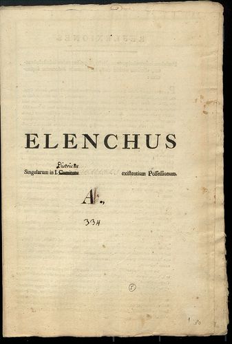 Elenchus singularum in i. Districtu Fagarasiensi existentium... [S 103 - No. 6/80-84.]