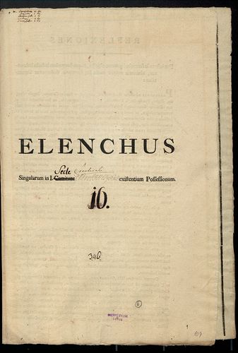 Elenchus singularum in i. Sede Siculicalia Udvarhelyiensi ex... [S 103 - No. 6/109-114.]