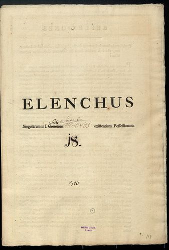 Elenchus singularum in i. Sede Saxonicali Mediensi existenti... [S 103 - No. 6/119-122.]