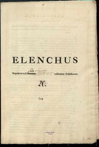 Elenchus singularum in i. Sede Saxonicali Rupensis existenti... [S 103 - No. 6/127-130.]