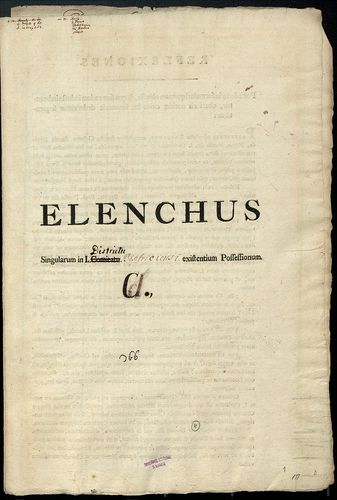 Elenchus singularum in i. Districtu Bistriciensi existentium... [S 103 - No. 6/151-154.]