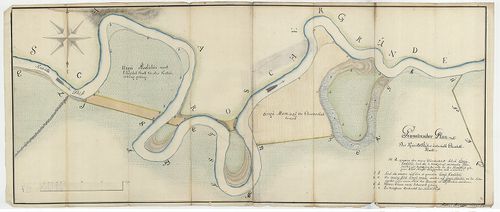 Geometrischer Plan des Kököllő Flusses unterhalb Elisabeth-S... [S 105 - No. 117.]