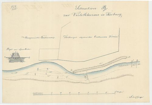 Situation B zur Viehschweme in Törzburg [S 105 - No. 157.]