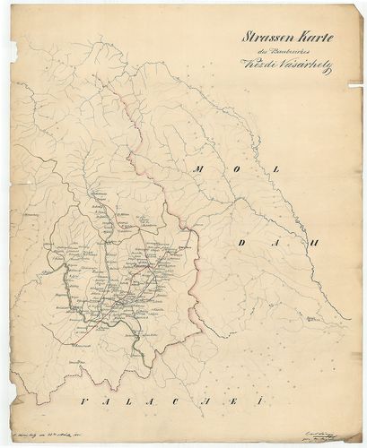 Strassen-Karte des Baubezirkes Kézdi Vásárhely [S 105 - No. 175/2.]