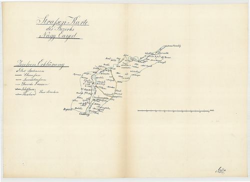 Strassen Karte des Bezirks Nagy Enyed [S 105 - No. 175/8.]