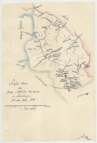 Strassen Karte des Gyergyo S. Mikloscher Bau Bezirkes in Sie... [S 105 - No. 175/15.]