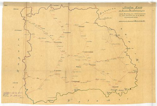 Strassen-Karte des Kronlandes-Siebenbürgen mit der Darstellu... [S 105 - No. 208.]