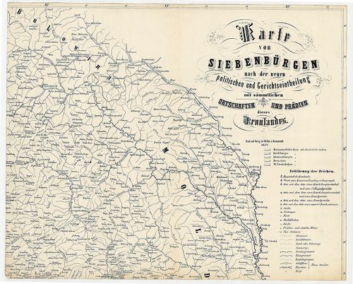 Karte von Siebenbürgen nach der neuen politischen und Gerich... [S 105 - No. 211/1-4.]