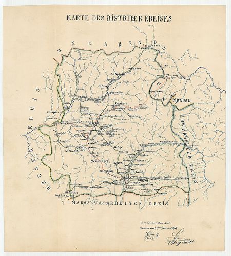 Karte des Bistritzer Kreis [S 105 - No. 283/2.]