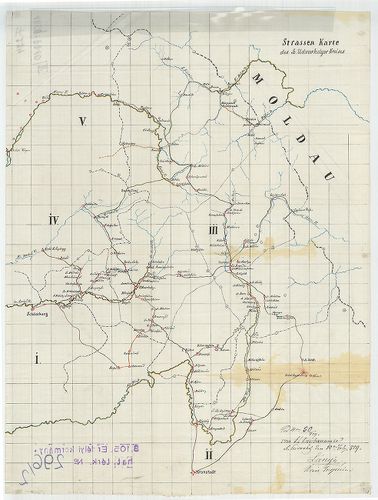 Strassen Karte des Sz. Udvarhelyer Kreises [S 105 - No. 296/2.]