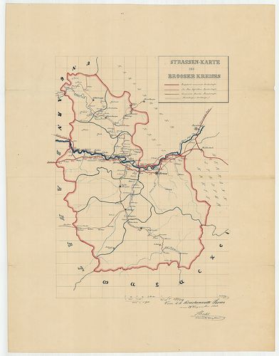 Strassen-Karte des Brooser Kreises [S 105 - No. 296/6.]