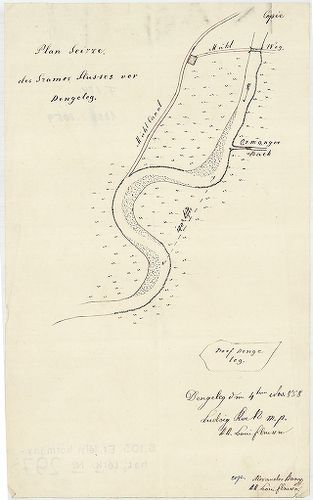 Plan Skizze des Szamos Flusses vor Dengeleg [S 105 - No. 297.]