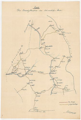 Karte der Bezirks Strassen in Udvarhelyer Kreise [S 105 - No. 315/3.]