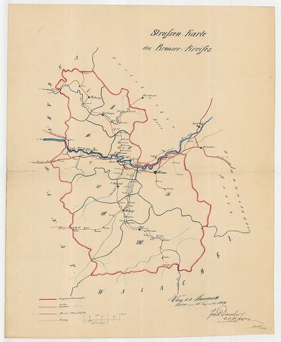 Strassen Karte des Brooser Kreises [S 105 - No. 322/6.]