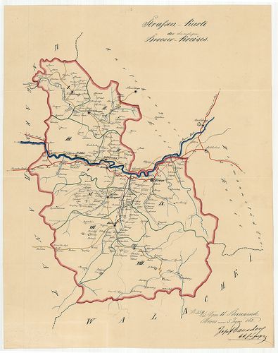 Strassen-Karte des ehemaligen Brooser-Kreises [S 105 - No. 359.]
