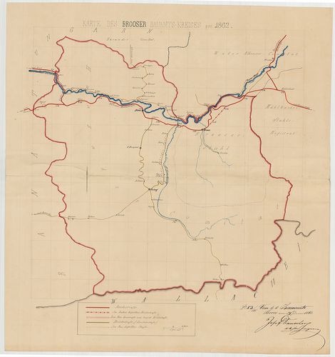 Karte des Brooser Bauamts - Kreises pro 1862 [S 105 - No. 390/3.]