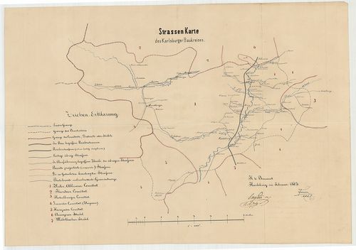 Strassen Karte des Karlsburger Baukreises [S 105 - No. 432/9.]