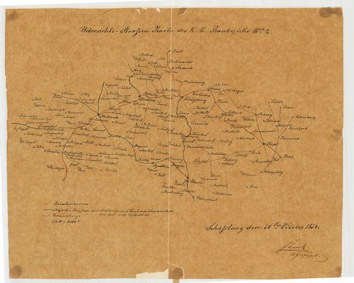 Uibersichts - Strassen Karte des K. K. Bauberzirks No. 2. [S 105 - No. 504/2.]
