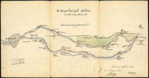A Csepel-sziget ártere az 1878. árvíz alkalmával [S 118 - No. 613/1-2.]