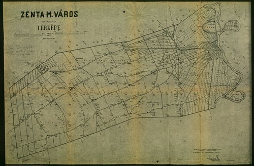 Zenta m. város határának térképe [S 118 - No. 3576/1.]