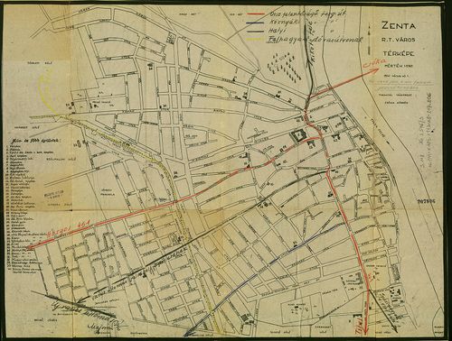 Zenta r. t. város térképe [S 118 - No. 3576/3.]
