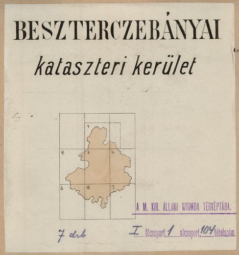 Beszterczebányai katasteri kerület átnézeti térképe [TK 1895]