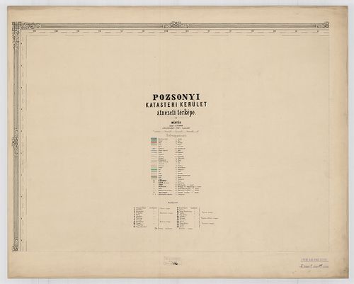 Pozsonyi katasteri kerület átnézeti térképe [TK 1909]