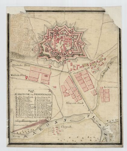 Plan von Carsburg in Siebenburgen [TK 330]